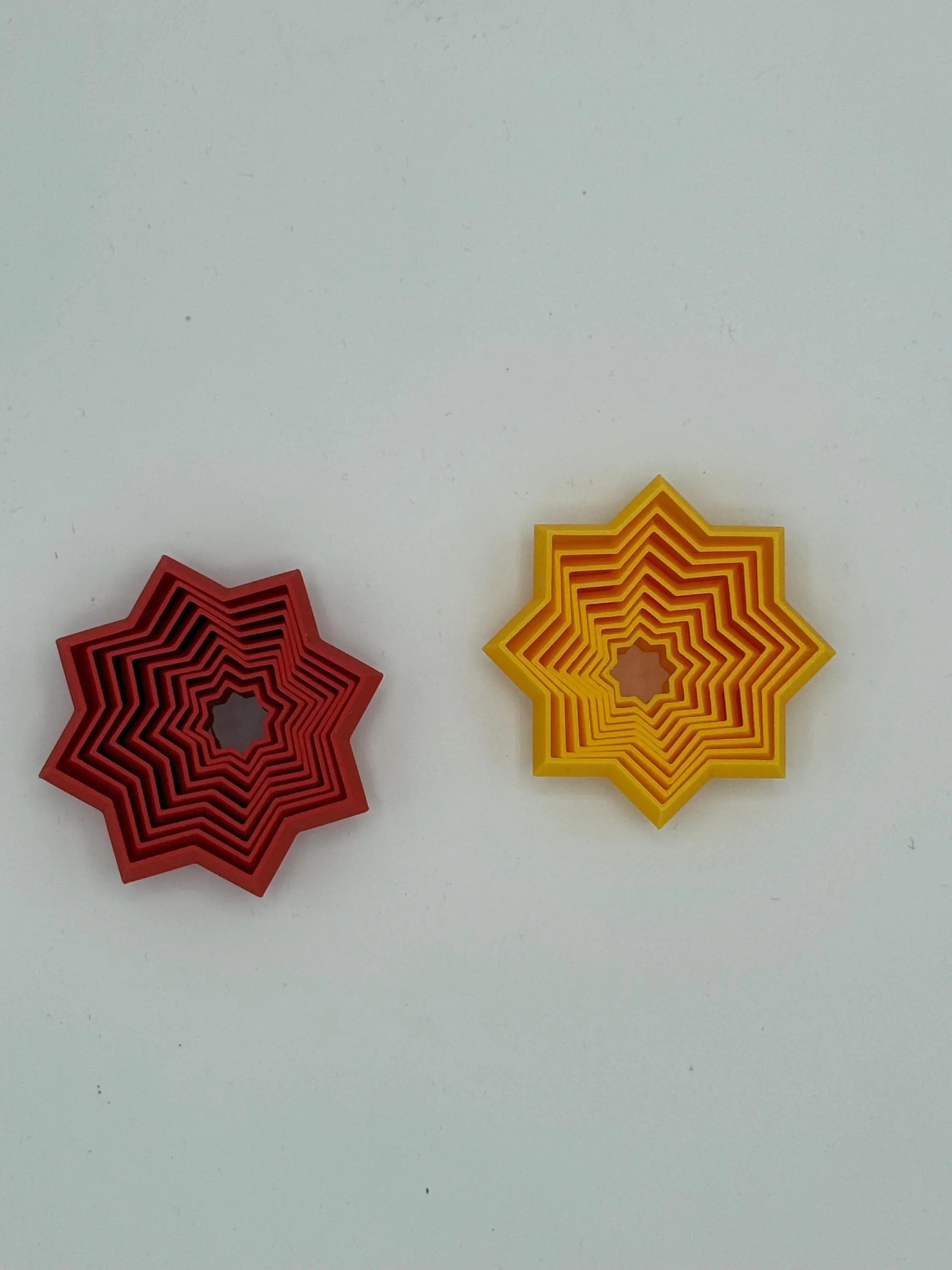 Multi layered fidget toy, star fidget toy, connection layers, 4 Pack.