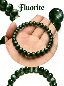 Fluorite Bracelet, Glowing Effect, Unisex, Daily Wear, 3 Sizes Available, Perfect Gift for Girlfriend, Friend, Bestie, Beaded Bracelets