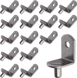 6mm Shelf Pegs L-Shaped Cabinet Support Pins Bracket Style Clips for Bookcase Kitchen Closet Shelves Holders,Strong Shelving Pins for Wood Shelves