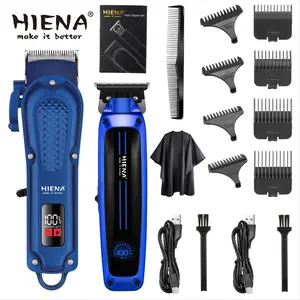 Electric Hair Clipper Set, 1 Set Wireless USB Connection Hair Trimmer with Digital Display, Professional Hair Trimmers With Accessories for Men