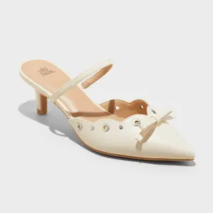 Women's Lysandra Eyelet Kitten Heels - Wild Fable