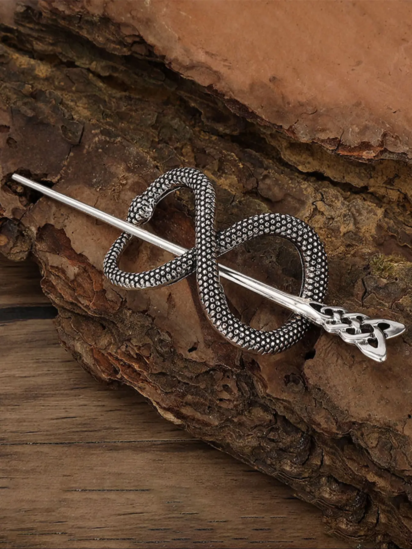 Viking Retro Gothic Snake Hairpin, Fashionable Celtic Knot Hair Stick, Nordic Style Party Accessory, Hair Clip, Perfect Gift for Valentine's Day & Birthdays