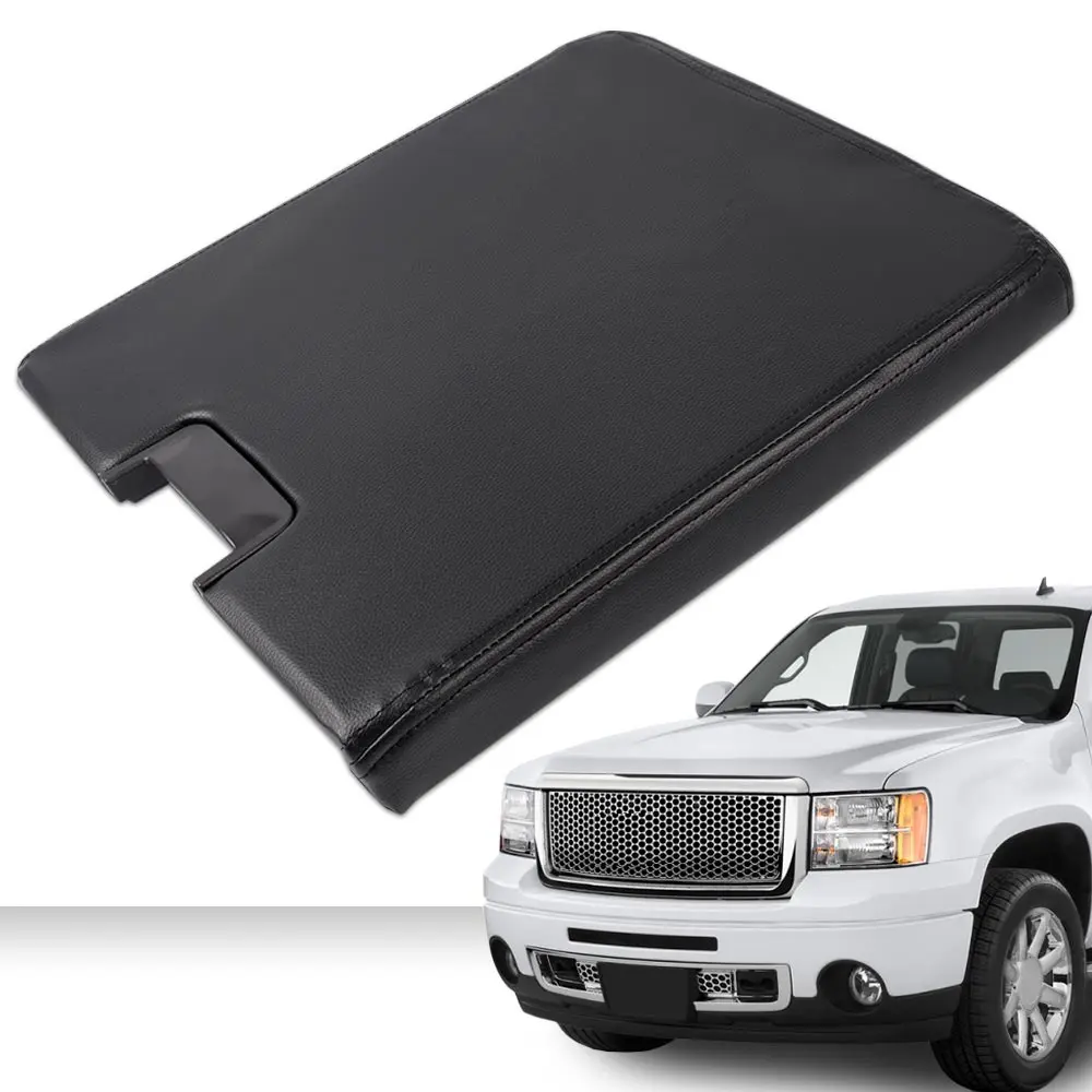 Black Center Console Lid Bench Fit for Chevy 2007-13 Silverado  GMC Sierra, Car Seat Organizer,Car Organizers and Storage,  Cars accessories