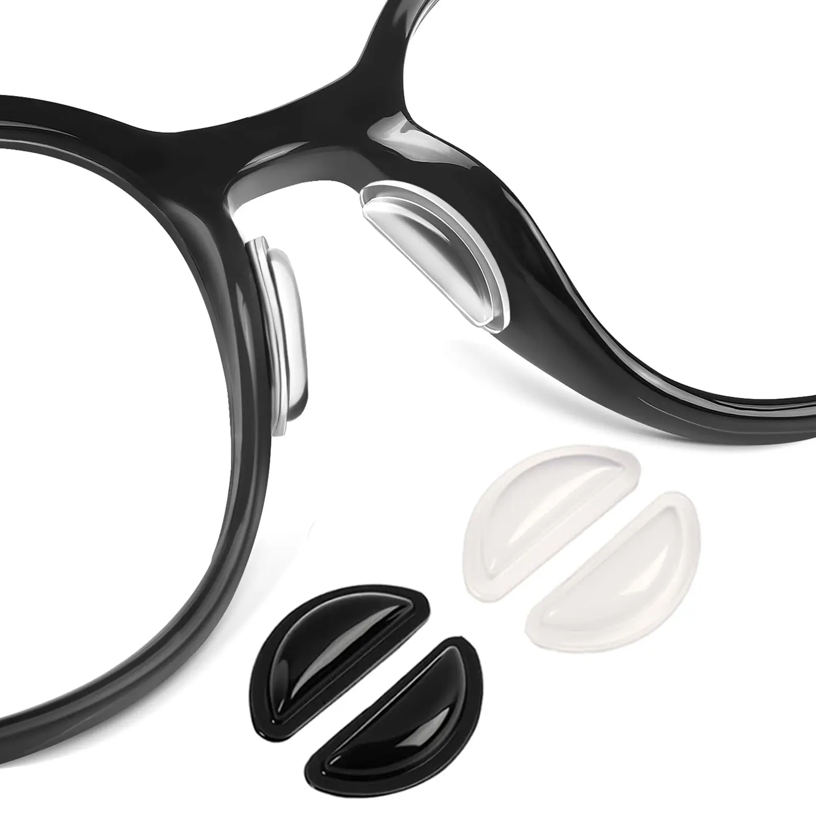 Eyeglass Nose Pads-Upgraded Soft Silicone Adhesive Glasses Nose Pad, Anti-Slip Nose Pads for Glasses Full Plastic Frames Sunglasses backtoschool