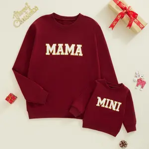 Mommy and Me Matching Outfits, Long Sleeve Letter Hat Print Sweatshirts Pullovers Autumn Clothes day outfit