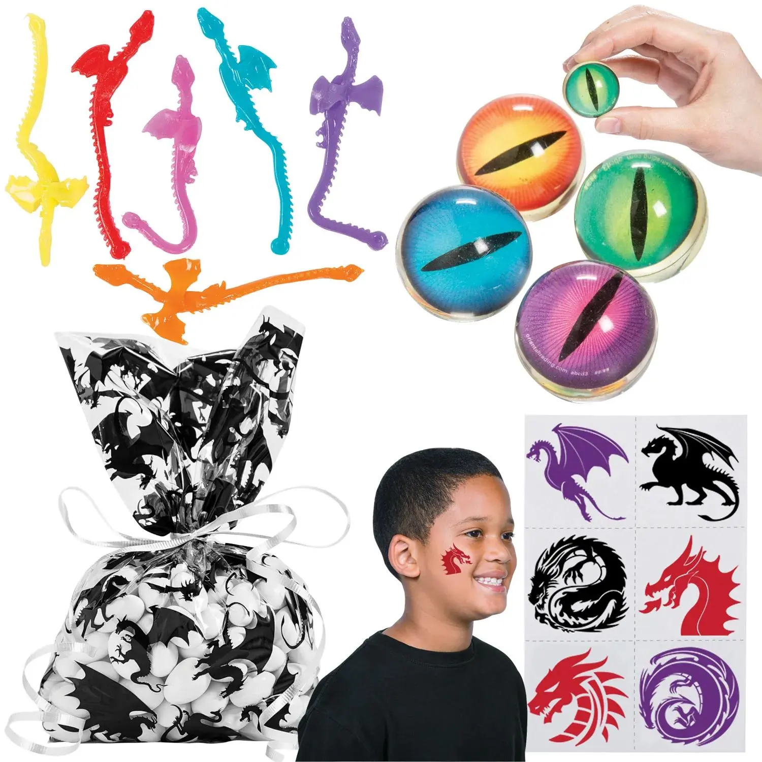 168 Pc. Dragon Party Favor Kit for 12 Guests