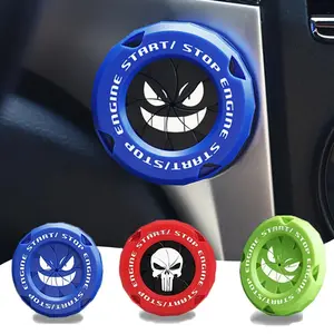 New 2026 Car Ignition Switch Cover One-touch Start Button Rotating Protective Cap Motorcycle Start Stop Ring Decoration Interior Sticker car decoration accessories