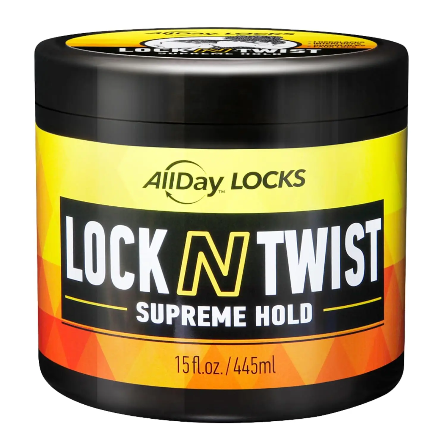 AllDay Locks Lock N Twist Supreme Hold - Extreme Styling Control for Locs, Microlocs, Twists, and Retwists, Provides Edge Control, Strong Hair Gel for Women and Men - 15 oz Jar