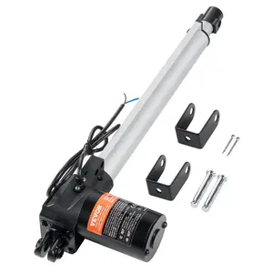 VEVOR Linear Actuator 12V, 12 Inch Heavy Duty 1320lbs/6000N Linear Actuator, 0.19/s Linear Motion Actuator with Mounting Bracket IP44 Protection for Electric Door Industrial Machinery Vessels Cargo