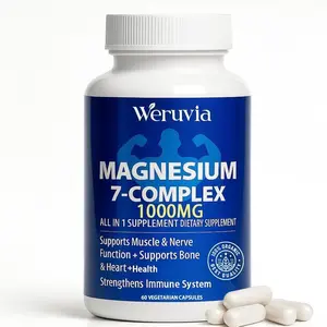 Magnesium 10-in-1 Complex 1000mg – Glycinate, Malate & Citrate Blend for Muscle Relaxation, Nerve & Sleep Support, Colon Cleanse & Digestive Detox – 60 Capsules