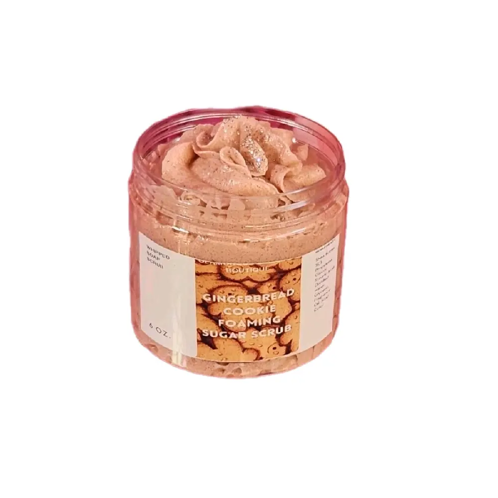Gingerbread Cookie Whipped Foaming Sugar Scrub. Exfoliating Body Wash & Scrub. All Natural Shea Butter Whipped Soap/Shaving Cream Moisturizing