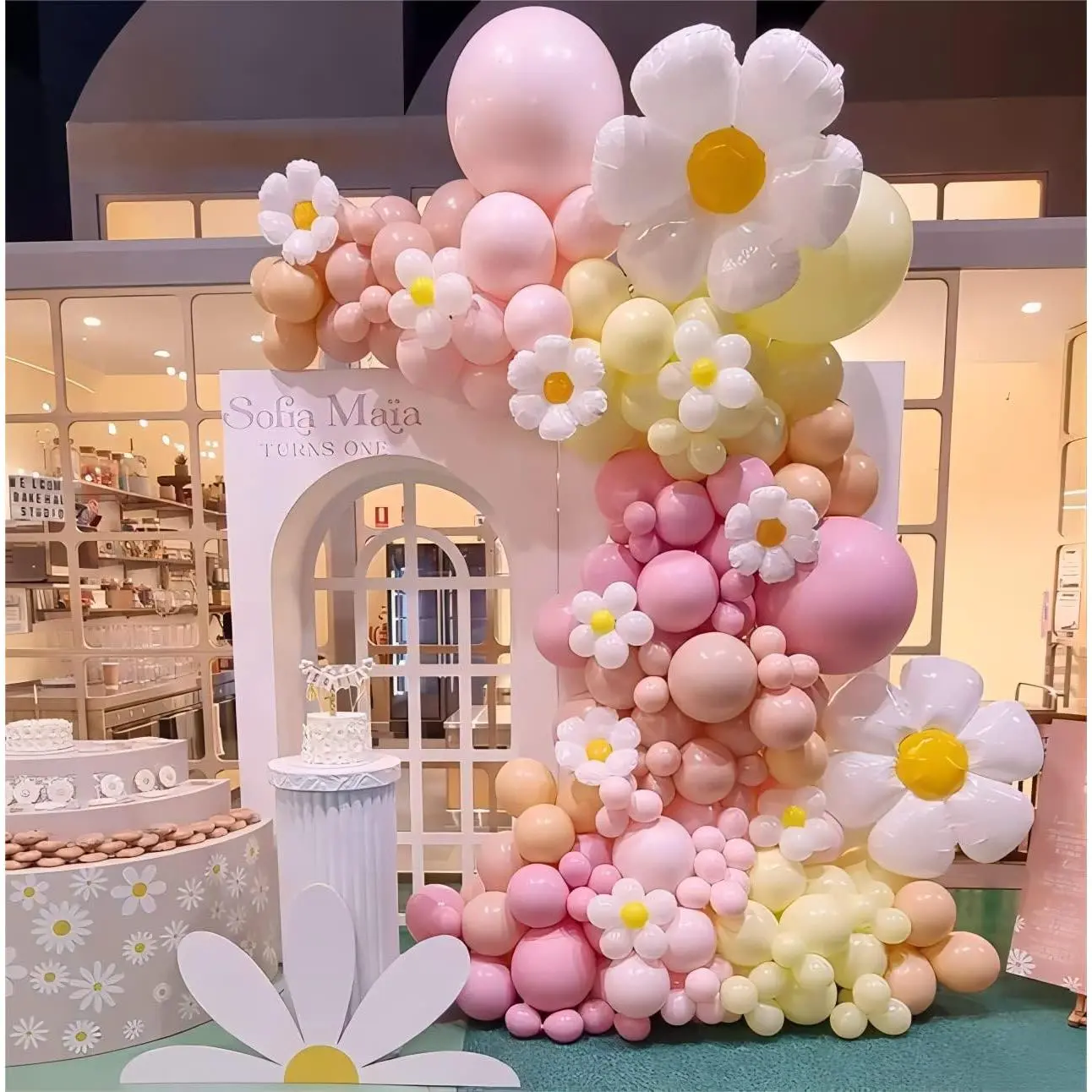 Balloon Garland Arch Kit Macaron Pastel Pink And Yellow Boho Groovy Party For  Shower Wedding Birthday Sunflower Decor