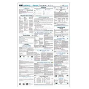 2025 California and Federal Labor Law Laminated Poster (English)