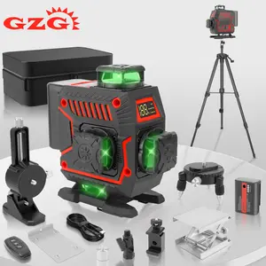 GZG 16 Lines Laser Level with: 1*Batteries  1*Tripod  1* Fabric bag  1*L-bracket  1*Charging wire  1*Remote control   1*Convertor  for Accurate Measurements, High Precision Laser Leveling Instrument for Construction & DIY Projects