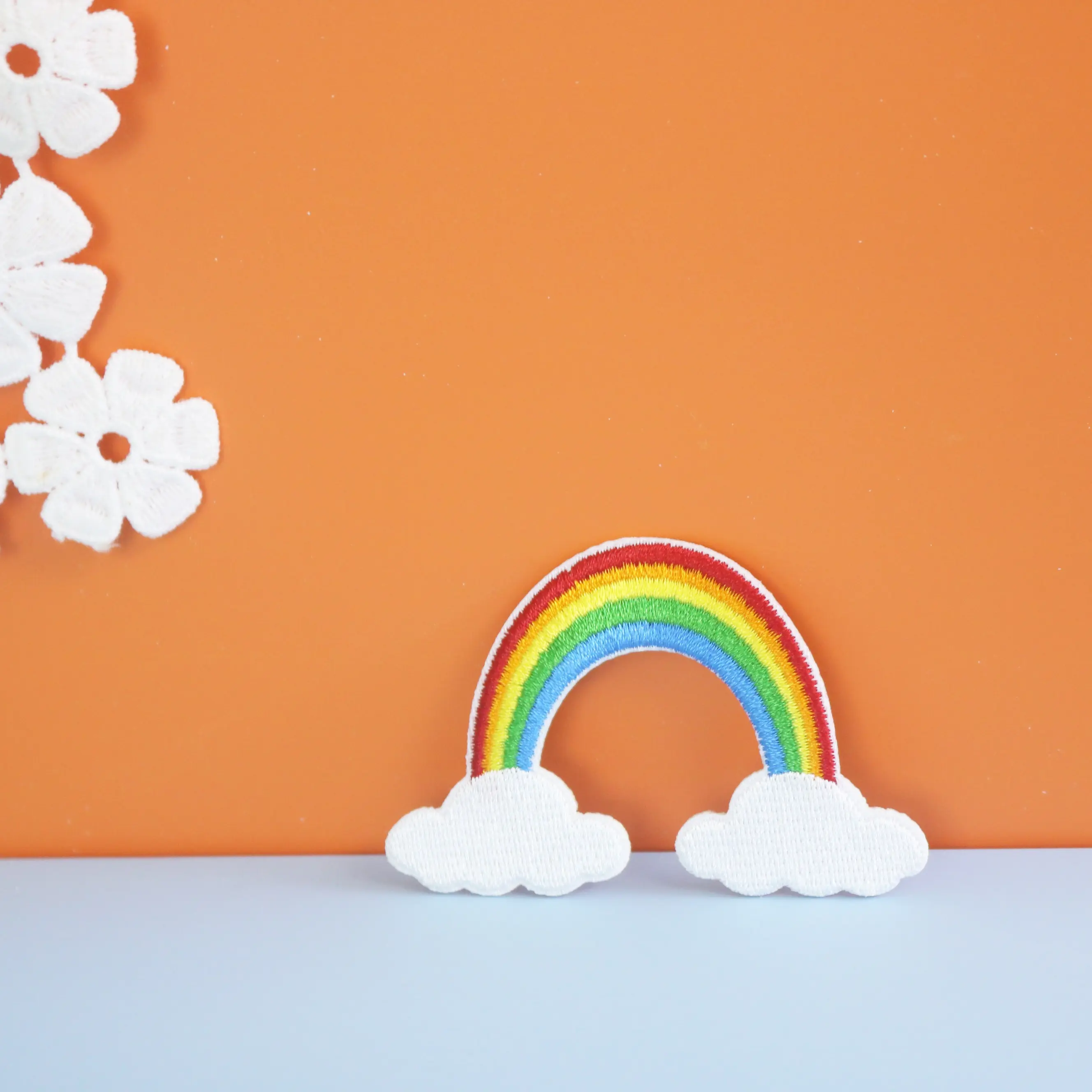 Rainbow Patch, Iron On Embroidered Patch for DIY