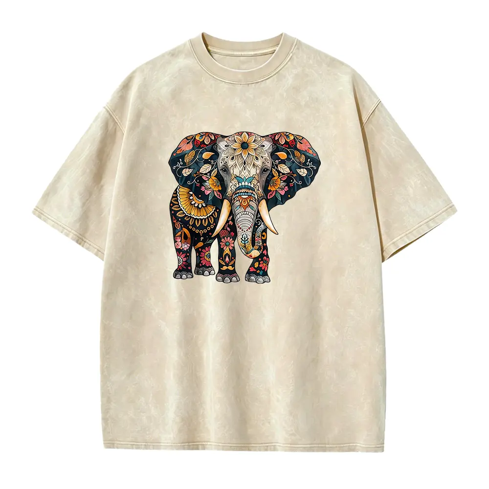 Washed T-shirt-Apricot