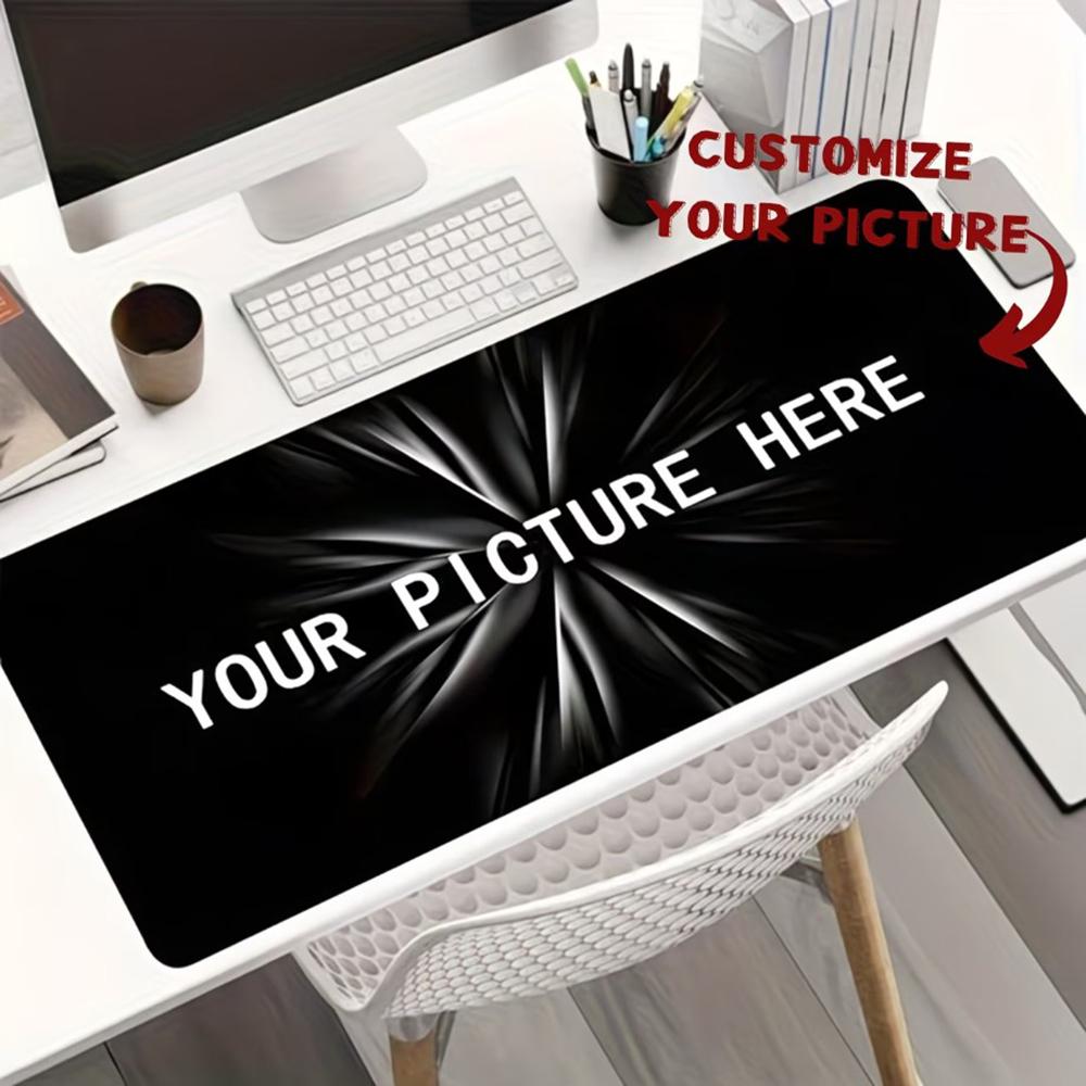 Personalized Custom Gaming Mouse Pad - Upload Your Own Photo, Text, Logo or Artwork, Extra Large Non-Slip Rubber Desk Mat with Ultra-Thick Cushion for Gaming, Office Use