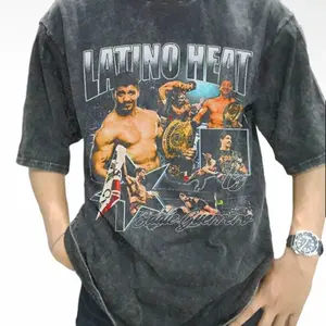 Retro Eddie Guerrero Graphic Wash Latino Heat Wrestlemania 90s Unisex Shirt Fashion Menswear