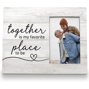 Couple Picture Frames 8x10, Gifts for Couples,Wedding Picture Frame, Wedding Frames for the Couple Wedding Gifts,Engagement Picture Frames, Together is My Favorite Place to be Heart Photo Frame Home Decor