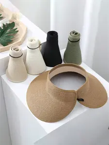 Women's Summer Sun Hat, Wide Brim Straw Beach Hat, Anti-Sweat Band, Large Head Circumference, Perfect for Outdoor Activities