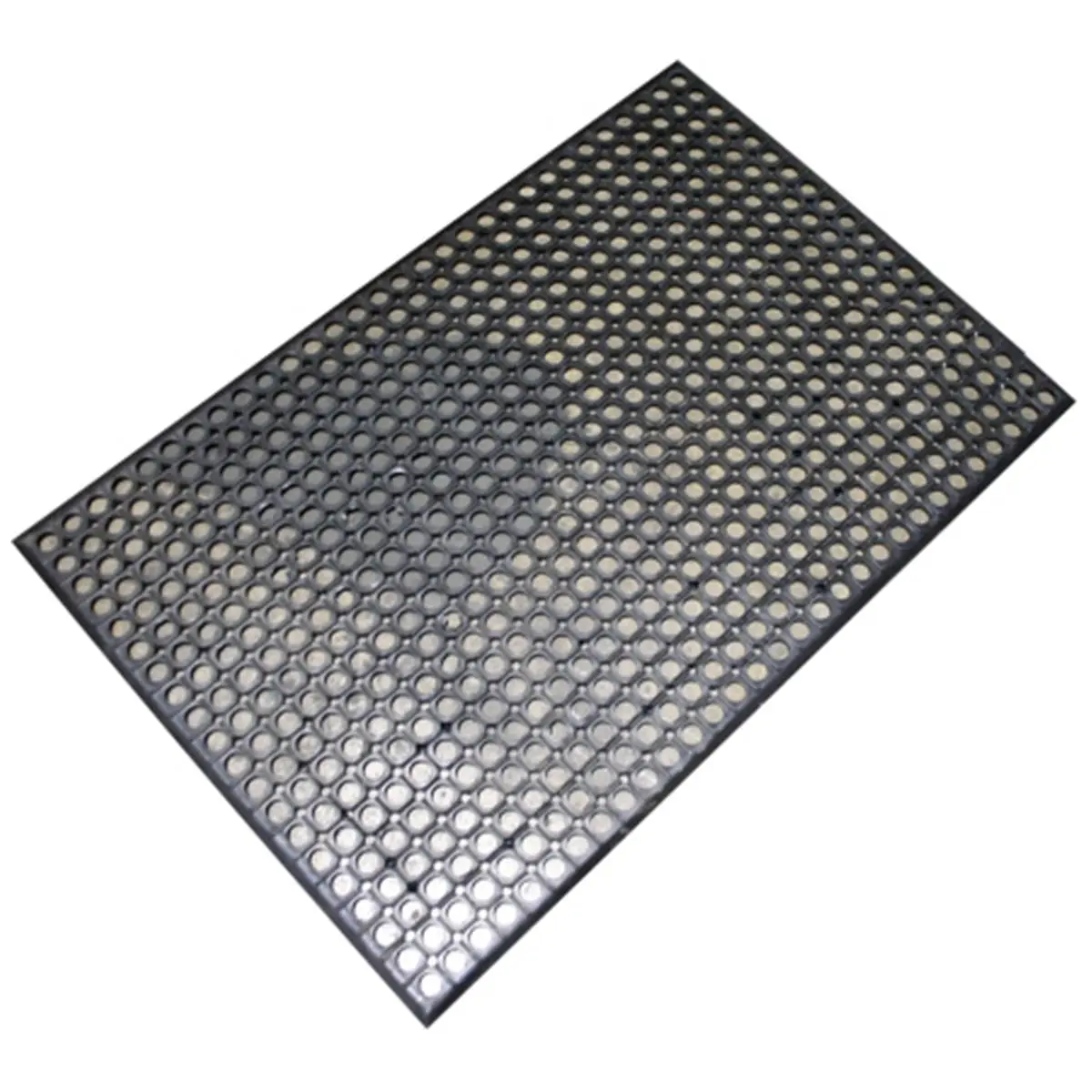 2 x 3 Foot Industrial Rubber Floor Mat, Non-Slip Surface, Perforated Top