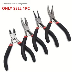 Multi-Purpose DIY Craft Pliers, Multipurpose Plier Set, Multi Function Pliers - Flat, Round, Diagonal Nose with Metal Handles for Jewelry Making, Beading, and Sewing - Metal Construction for Precision Clamping in Craft Projects, Ergonomic Design.