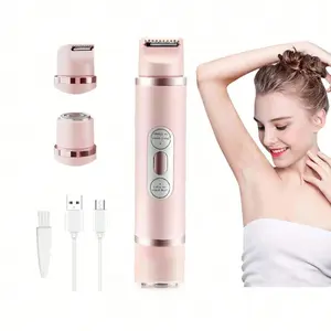 Women's Bikini Trimmer -2-in-1 Painless Electric Shaver, Cordless Travel Shaver, Can Replace Women's Facial Razor, Ceramic Blade, USB Charging, Suitable for Women and Men's Gifts, New Year's Gift, Christmas Gift