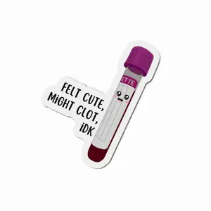 Cute Blood Sample Magnet, Laboratory Humor, Funny Science Decal, Blood Test Tube, Phlebotomist Gift, Phlebotomy, Med Tech, Lab Week Gift RTP