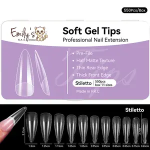 Soft Gel Tips - Stiletto