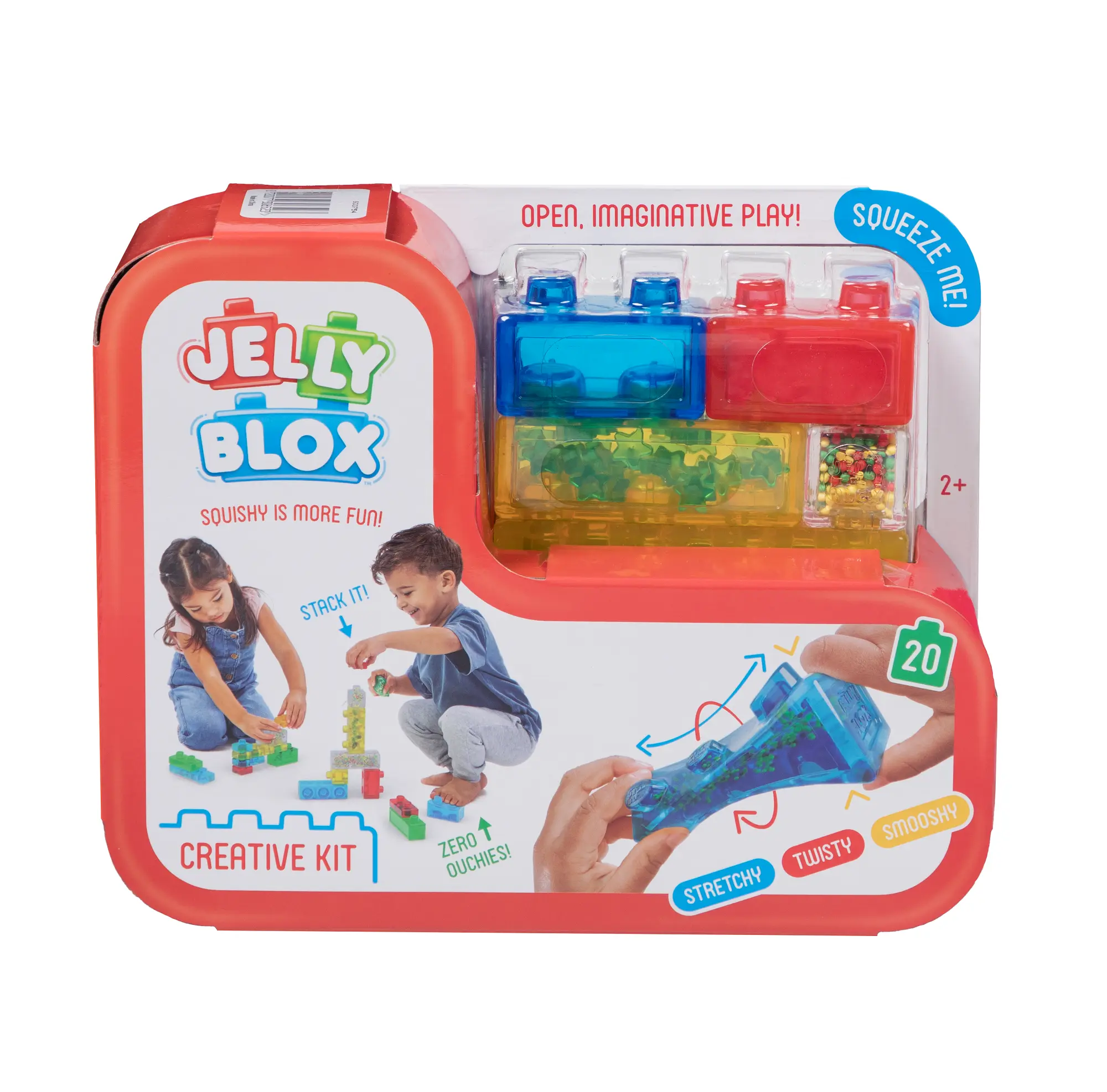 Goliath Jelly Blox Creative Kit | Includes 20 Blocks | Toddler & Preschool Building Blocks Kids Can Squeeze, Stretch, Squish | MESH ACCREDITED | Safety Tested & Ouch-Free | Sensory Play Toy Ages 2+
