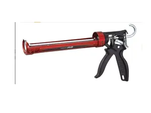 TAJIMA Caulk Gun - 1/10 Gallon (10 oz) Convoy RS Caulking Tool with Dual-Thrust Ratio & Auto Flow Stop - CNV-100RS