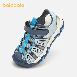 Balabala Kids Closed-Toe Outdoor Sandals Lightweight Adventure Sandals with Hook-and-Loop Closure