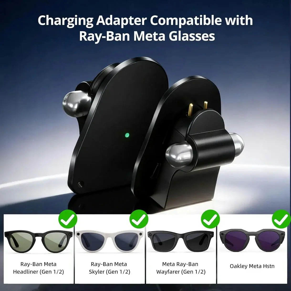 Charging Adapter Compatible with Meta Smart Glasses