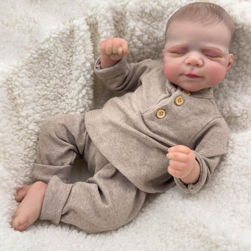 Reborn Baby Dolls Full Body Boy 18 Inch Lifelike Baby Doll Soft Vinyl Real Life Size Babies Realistic Newborn Babies Reborn Toddler Dolls