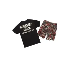 Lake Black/Beige T-Shirt/Tapestry Short Set