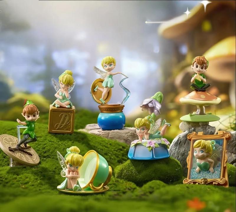 MINISO Disney Peter Pan Lost Treasure Collection Functional Surprise Box Figure Neverland Firefly Design  Cute Ornaments & Practical Christmas Vibe Desk Accessories Night Light Perfect Gift for Peter Pan Fans Ideal for Room Display