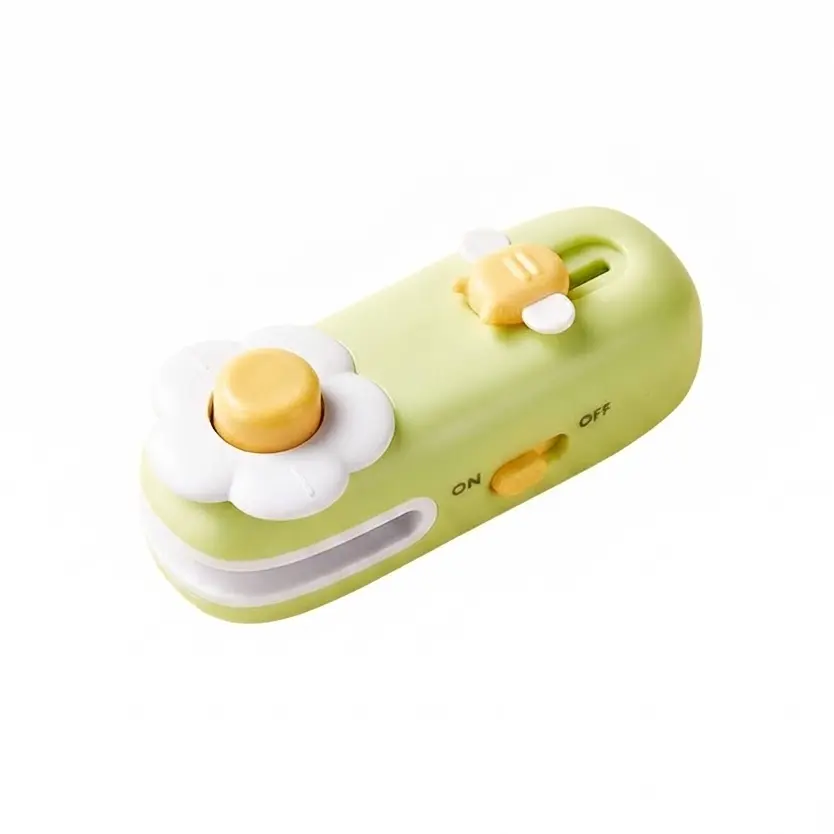 Mini Bag Sealer and Cutter, 2-in-1 Rechargeable Heat Sealer for Chip Bags, Portable Plastic Bag Resealer for Snacks & Food Storage, Compact Handheld Heat Seal Machine Keeps Food Fresh