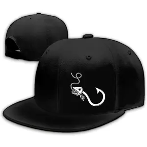 Chef Hat for Men Snapback Hats Funny Flat Bill Hat for Boy Women Adjustable Snap Pack Baseball Cap Black