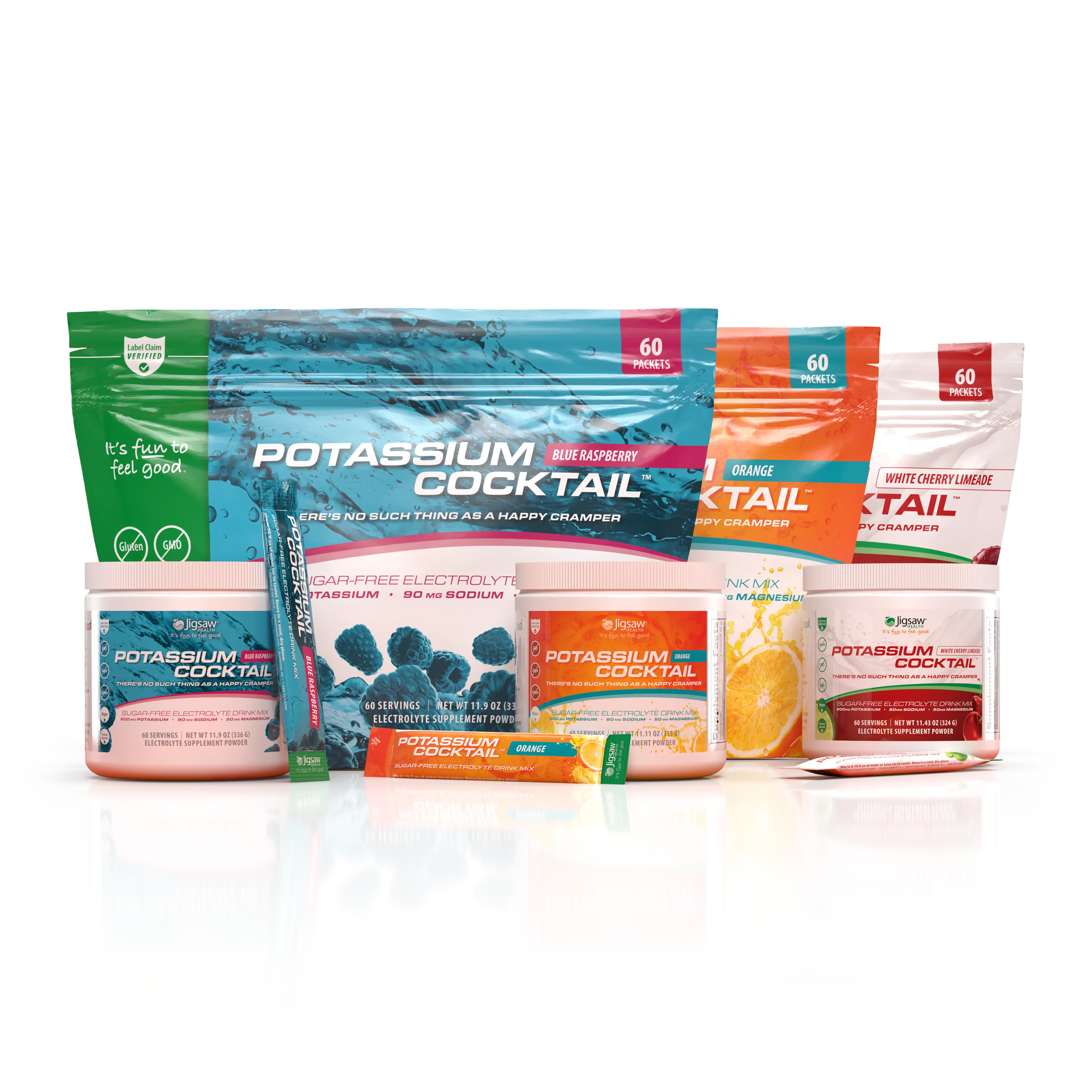 Jigsaw Potassium Cocktail 800mg of Potassium Electrolyte (60 servings) | Support Energy and Happy Muscles