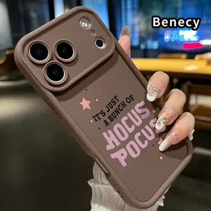 TPU Phone Case for iPhone 17 Pro Max 16 15 14 Plus 13 12 Mini 11 XR X XS Air E  Hocus Pocus Magic Pattern Full Body Protection Shockproof Soft Silicone Cover Cellphone Protective Casing