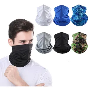 6pcs Cooling UV Protection Bandana Face Mask, Scarf, Men's Balaclava Hat, Face Sunscreenfa, Breathable Headscarf, Headband, Suitable for Outdoor Sports, Cycling, Running