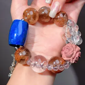 017 CPhantom Q Lapis Lazuli Clear Quartz bracelet 2025 energy high quality fashion jewelry magnetic beads bracelet gift