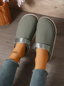 New Retro Soft Sole Anti-Slip Lazy Slip-On Shoes, Versatile Backless Casual Footwear, All-Season Textile Rubber Sole, Rubber Slip Ons