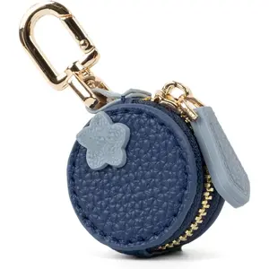 Cute Fruit Coin Purse Bag Charm,Mini Leather Coin Change Purse & Pouch Holder Keychain Charm for Handbag Tote Wallet Airtag Accessories,Kawaii Fruit Bag Charms for Girl Women Small Blue berry