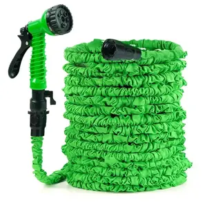 100FT Expandable Garden Hose with 7 Function Spray Nozzle for Lawn Yard Garden Car Washing Pet Cleaning Easy Storage Ergonomic Design Multi Applications