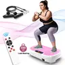 【Hufaut】330LBS Vibration Plate Exercise Machine Workout Vibration Fitness Platform for Home Fitness with Remote Control
