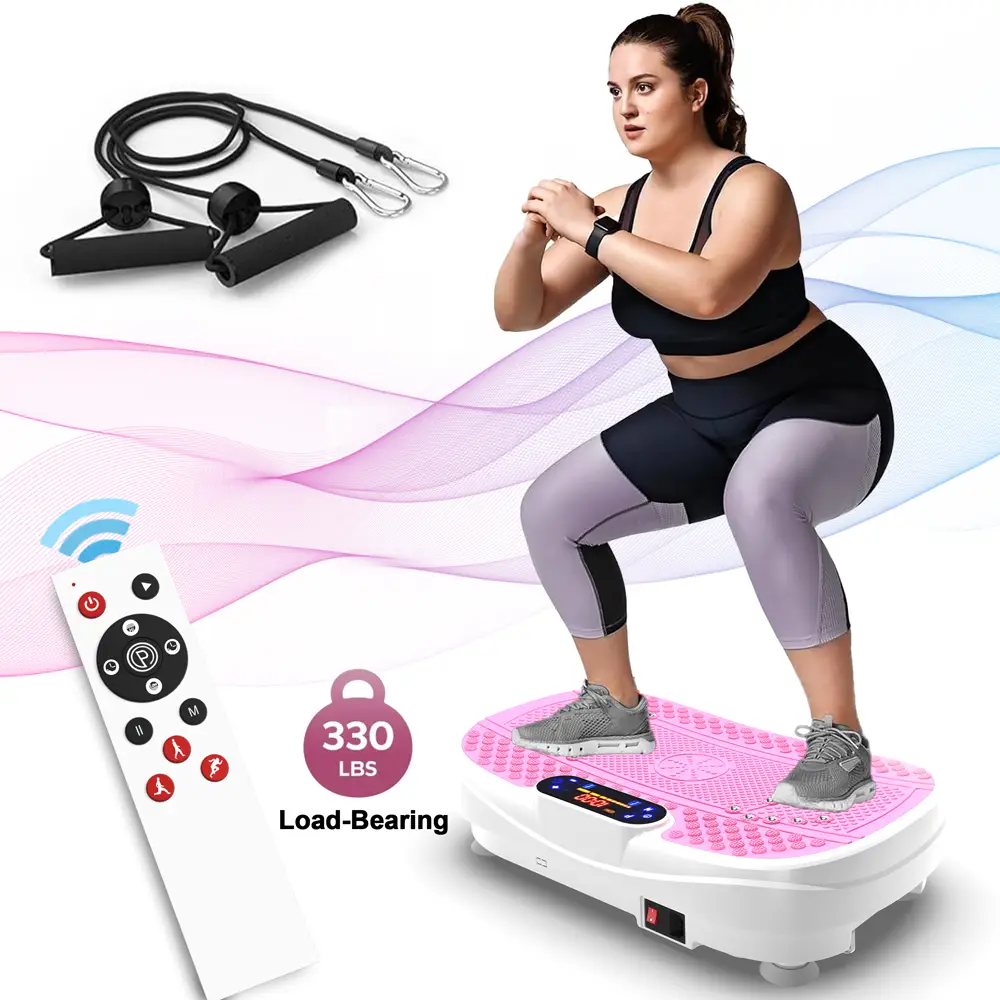 【Hufaut】330LBS Vibration Plate Exercise Machine Whole Body Workout Vibration Fitness Platform for Home Fitness with Remote Control