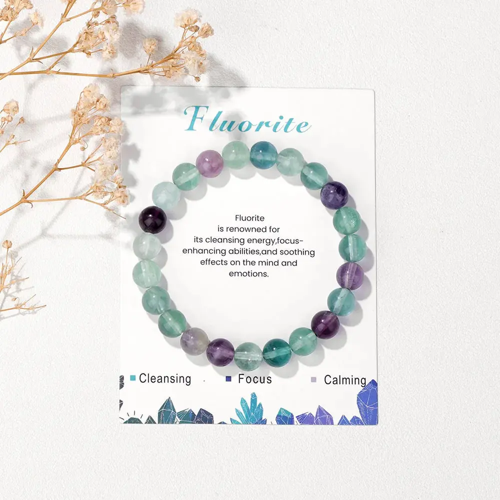 Fluorite Crystal Bracelet – Cleansing, Focus & Calming Energy