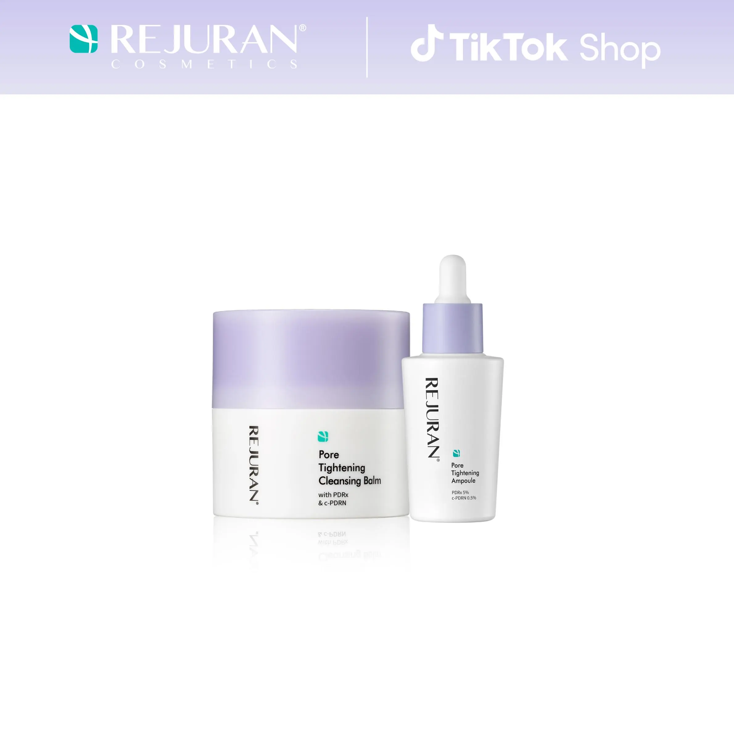 REJURAN Pore Tightening Ampoule and Pore Tightening Cleansing Balm – with PDRx and DOT c-PDRN