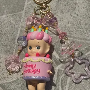 Pink Birthday Sonny Keychain
